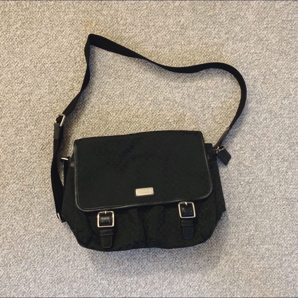 Black Coach Messenger Bag